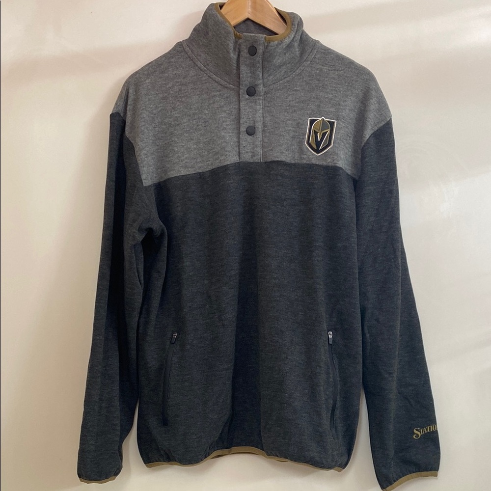 Gray and Black Pullover with Logo